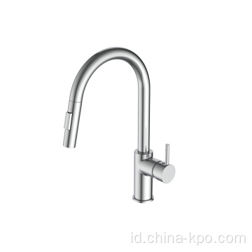 Chrome brass single handle deck faucet dapur dipasang